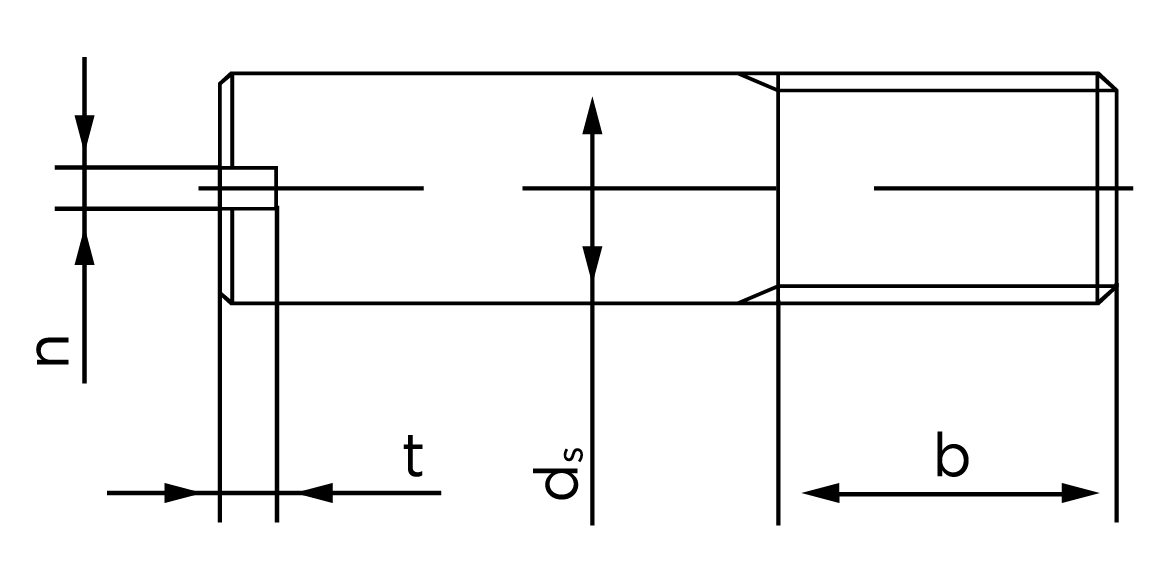 Teknisk tegning af DIN 417